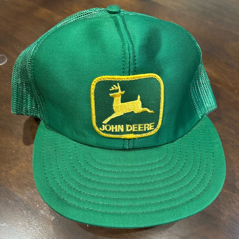 Vintage John Deere Hat Cap Adjustable Trucker Snapback Louisville Mfg. Co. VTG